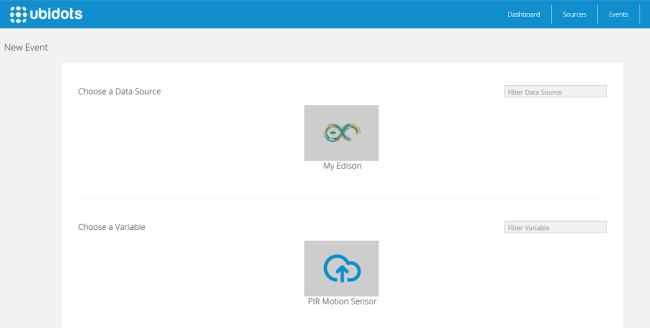 Select the data source and Variabl
